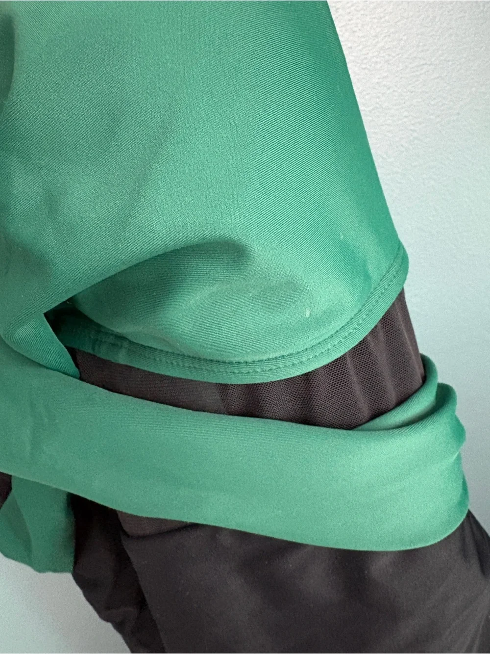 Cupshe NWT Green & Black Tummy Control Cut-Out One-Piece Swimsuit LT Large Tall